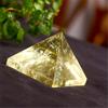 ZTBH Crystal Pyramid Natural Citrine Pyramid Orgone Energy Yellow Crystal Raw Pyramid Healing Crystals (Size : 5cm) view 2