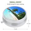 3 Pack Pill Box, Small Pill Case for Purse & Pocket, Cute Travel Medicine Organizer, Portable Medicine Container Holder to Hold Vitamins, Medication, Fish Oil & Supplement, Beach & Galaxy view 2