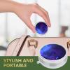 3 Pack Pill Box, Small Pill Case for Purse & Pocket, Cute Travel Medicine Organizer, Portable Medicine Container Holder to Hold Vitamins, Medication, Fish Oil & Supplement, Beach & Galaxy view 4