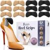 Ballotte Premium Heel Cushion Pad Heel Grips for Women Shoes Back of Feet Pads for Shoes That are Too Big Foot Inserts for Women & Men Arch Support Grips for Better Mobility (Multicolor 3m (12 Pack) view 1