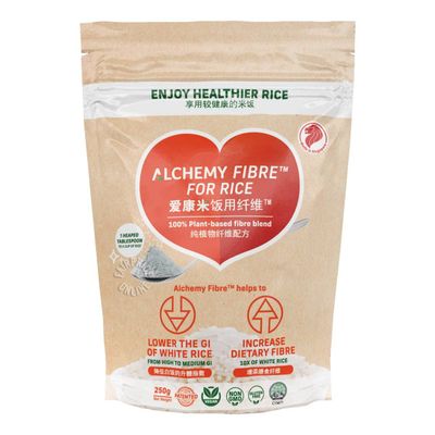 ALCHEMY Fibre for Rice 250G - Alchemy Fibre is a blend made of low glycemic index (GI), high fibre, high prebiotics plant-based fibres.