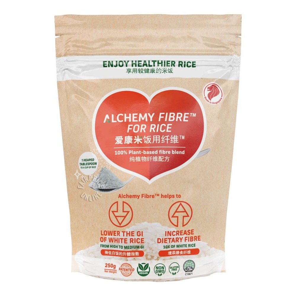 ALCHEMY Fibre for Rice 250G - Alchemy Fibre is a blend made of low glycemic index (GI), high fibre, high prebiotics plant-based fibres.