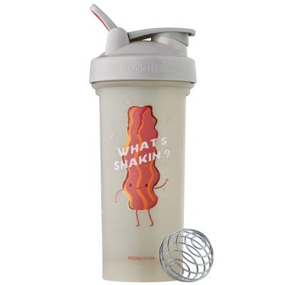 BlenderBottle Just for Fun Classic V2 Shaker Bottle Perfect for Protein Shakes and Pre Workout, 28-Ounce, What's Shakin'
