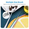 10PCS Flexible Drain Brush Straw Cleaner Brush Set,Pipe Cleaners Brush,61Inch Stainless Steel Double-Ended Hose Brush 8.2Inch Nylon Long CPAP Tube Cleaning Brush for Home Kitchen Sink Plumbing view 2