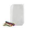 Prestee 200 Pack Clear Plastic Cellophane Bags Goodie Bags 4x9 with 4-Inch Twist Ties, Candy Bags, Cookie Bags, Favor Bags with Ties, Clear Gift Bags, Cellophane Bags (Pack of 200) view 1