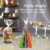 Prestee 200 Pack Clear Plastic Cellophane Bags Goodie Bags 4x9 with 4-Inch Twist Ties, Candy Bags, Cookie Bags, Favor Bags with Ties, Clear Gift Bags, Cellophane Bags (Pack of 200) view 4