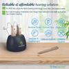 EarCentric EasyCharge Rechargeable Hearing Aids (Pair) for Seniors, Behind-The-Ear BTE Ear Aid PSAP digital Personal sound amplification products devices with Noise Cancellation (Beige) view 2