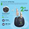 EarCentric EasyCharge Rechargeable Hearing Aids (Pair) for Seniors, Behind-The-Ear BTE Ear Aid PSAP digital Personal sound amplification products devices with Noise Cancellation (Beige) view 3