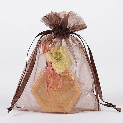 BBCrafts Chocolate Brown 5 x 6.5-7 Inch Organza Bags - pack of 10