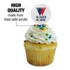 GRAPHICS & MORE Wonder Woman 80th Logo Cupcake Picks Toppers Decoration Set of 6 view 3