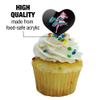 Wonder Woman 80th CMYK Heart Love Cupcake Picks Toppers Decoration Set of 6 view 3