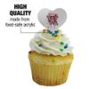 GRAPHICS & MORE Wonder Woman 80th Through The Ages Heart Love Cupcake Picks Toppers Decoration Set of 6 view 3