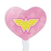 GRAPHICS & MORE Wonder Woman 80th Logo Pattern Heart Love Cupcake Picks Toppers Decoration Set of 6 view 2