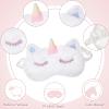 Geyoga 6 Pcs Sleep Mask Cute Unicorn Bunny Cat Sleeping Eye Cover Funny Soft Plush Blindfold Animal Shade Eyeshade Eye Covers for Women Adult Travel Nap Night Sleeping view 3