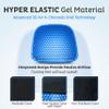 Gel Seat Cushion for Long Sitting - Portable Gel Cushion with Ergonomic Honeycomb Design - Large Size 16" x 13" x 1.75" Gel Seat Cushions for Pressure Relief Sores With Removable Cover Washable view 2