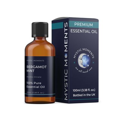 Mystic Moments | Bergamot Mint Essential Oil 100ml - Pure & Natural Oil for Diffusers, Aromatherapy & Massage Blends Vegan GMO Free