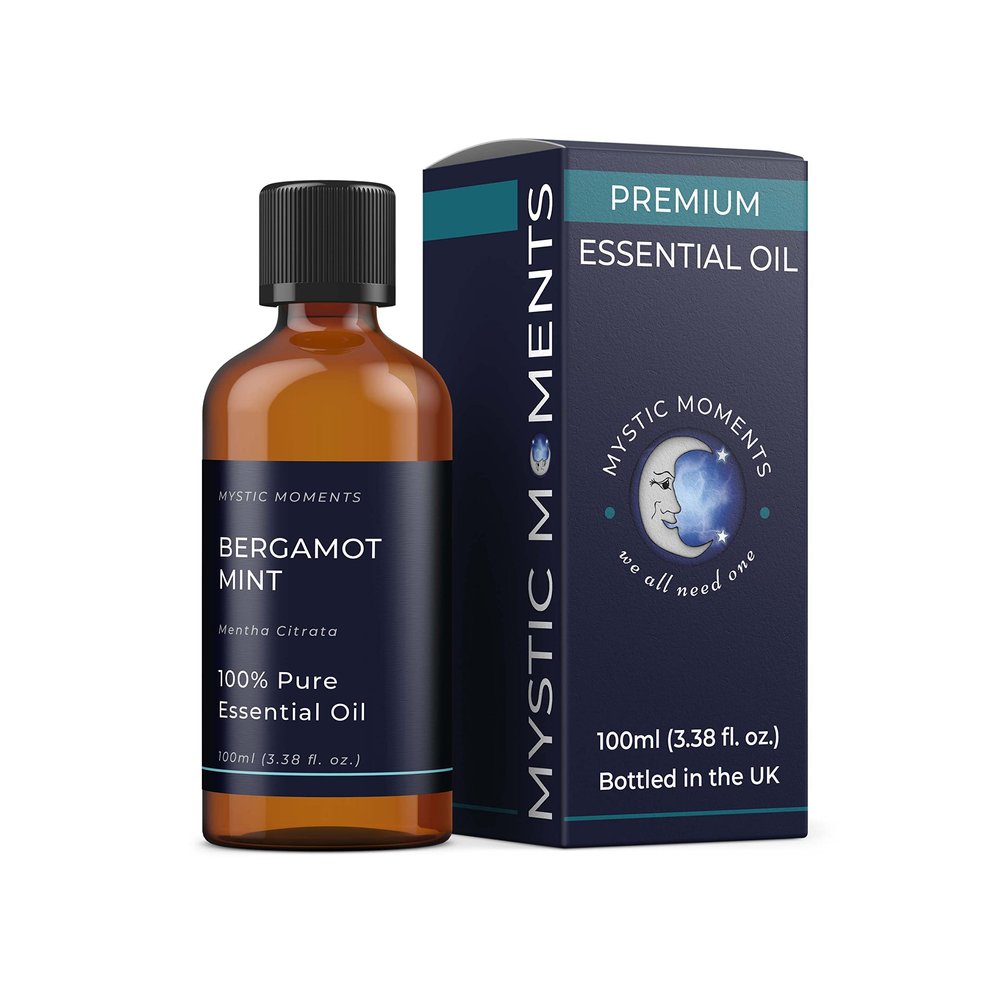 Mystic Moments | Bergamot Mint Essential Oil 100ml - Pure & Natural Oil for Diffusers, Aromatherapy & Massage Blends Vegan GMO Free