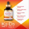 Carlyle Vitamin D3 K2 Liquid Drops | 2 Fl Oz | MK-7 Supplement | Vegetarian, Non-GMO, Gluten and Soy Free Formula view 4