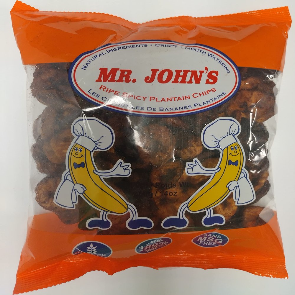 MR. JOHN'S Spicy Ripe Plantain Chips 400g/14.10 oz Pack of 1 | No Artificial Flavoring