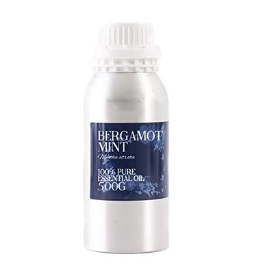 Mystic Moments | Bergamot Mint Essential Oil 500g - Pure & Natural Oil for Diffusers, Aromatherapy & Massage Blends Vegan GMO Free