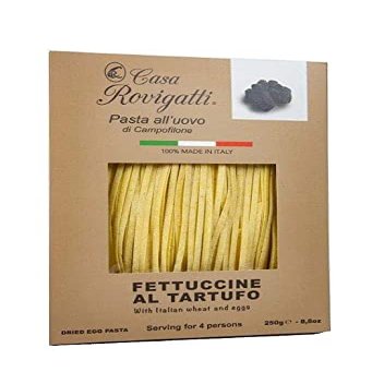 Fettuccine with Truffle (Pack of 4) - Italian Truffle Pasta From the Region of Di Campofilone- Imported Italian Gourmet Egg Pasta- 8.8 ounces / 250 grams