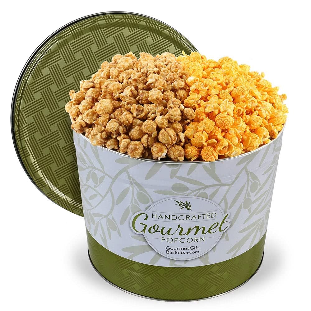 Caramel & Cheddar Popcorn Tin - 2 Gallon
