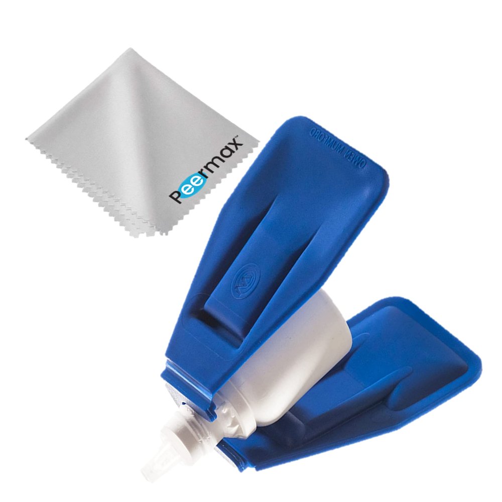 Peermax Eye-Drops Aid, AutoSqueeze Eye Drop Bottle Squeezer, Also Includes a Free Bonus Microfiber Cleaning Cloth, Works with Most Eye Drop Bottles,