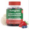 Fungies Lion's Mane Mushroom Gummies, Mixed Blueberry & Strawberry Flavor - Mushroom Supplement Gummy for Adults & Children Supports Brain Health, Cognitive Function, Focus, Memory & Mood, 60 Servings view 1