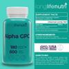 Alpha GPC Choline Supplement 600mg  180 Vegetarian Capsules, High Purity Nootropic for Daily Energy, 3-Month Supply, Acetylcholine Source for Cognitive & Mental Clarity, GMP Certified, Made in USA view 2