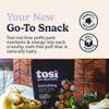 Tosi Crispy Puffs (3oz, 4 Pack), Vegan Crunchy Snacks, 8g Plant Based Protein, Nut-Free, Allergen Friendly, Healthy Snacks for Adults & Kids, Gluten Free Treats, Ancient Grains (Everything) view 2