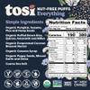 Tosi Crispy Puffs (3oz, 4 Pack), Vegan Crunchy Snacks, 8g Plant Based Protein, Nut-Free, Allergen Friendly, Healthy Snacks for Adults & Kids, Gluten Free Treats, Ancient Grains (Everything) view 3