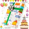 12 Pieces Gift Card Box Happy Birthday Present Greeting Card Holder Birthday Gifts Keeper with 12 Pieces Wrapping Bows Mini Favor Boxes for Holiday Party view 2