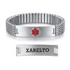 AOAMID Stretch Medical Alert Bracelets for Men Stainless Steel medical Bracelets for women with Free engraving-(xarelto-silver-8.5 in) view 1
