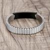 AOAMID Stretch Medical Alert Bracelets for Men Stainless Steel medical Bracelets for women with Free engraving-(type 1 diabetes-silver-black-7.75 in) view 4