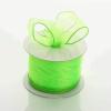 2.5 inch Wide x 10 Yards Wired Sheer Organza (SRBd) Ribbon - Wedding Favors Bows (Apple Green) view 1