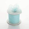 2.5 inch Wide x 10 Yards Wired Sheer Organza (SRBd) Ribbon - Wedding Favors Bows (Blue) view 1