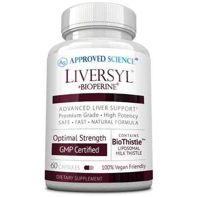 Approved Science Liversyl - Milk Thistle, Artichoke Extract, and Bioperine - Vegan - 60 Capsules - Made in The USA