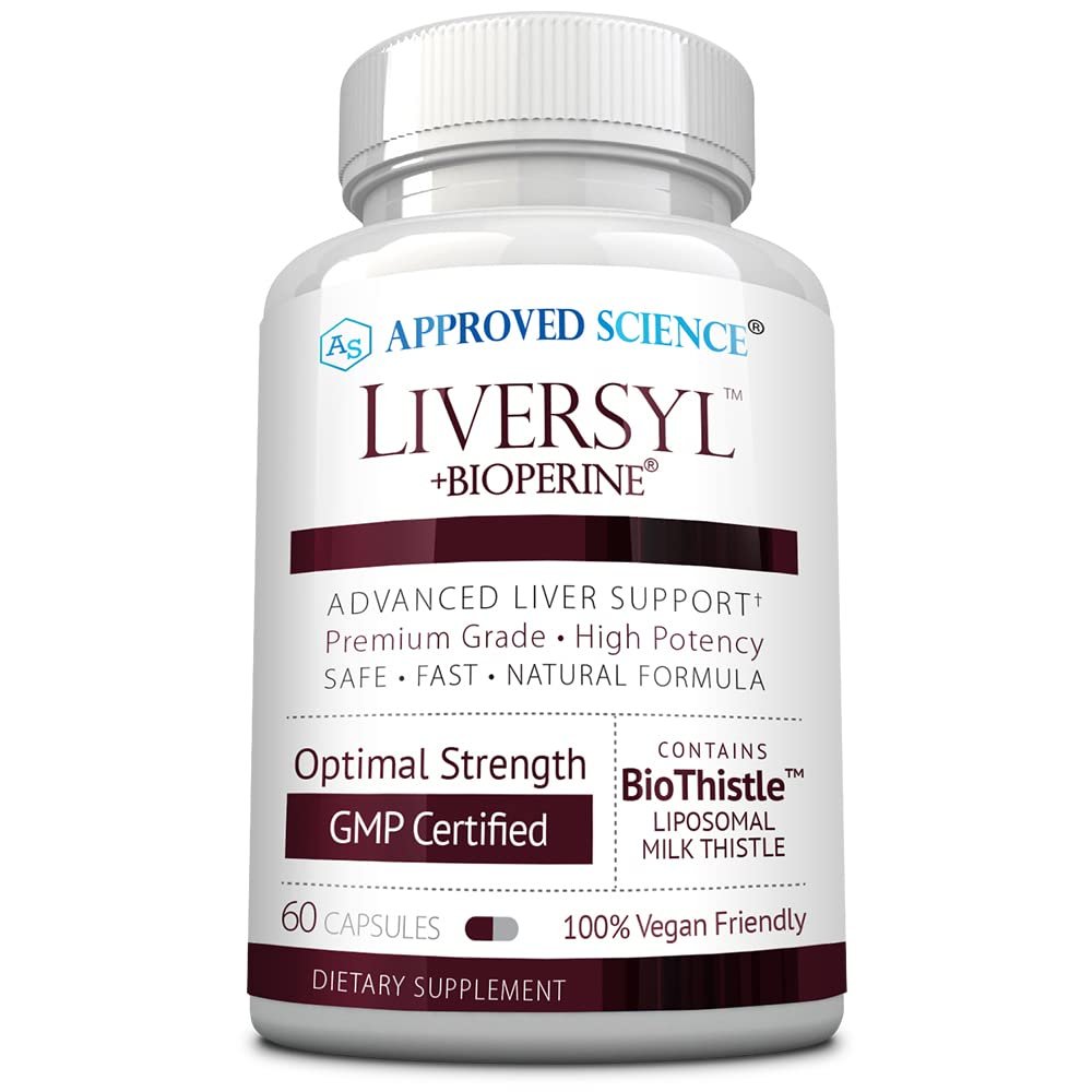 Approved Science Liversyl - Milk Thistle, Artichoke Extract, and Bioperine - Vegan - 60 Capsules - Made in The USA