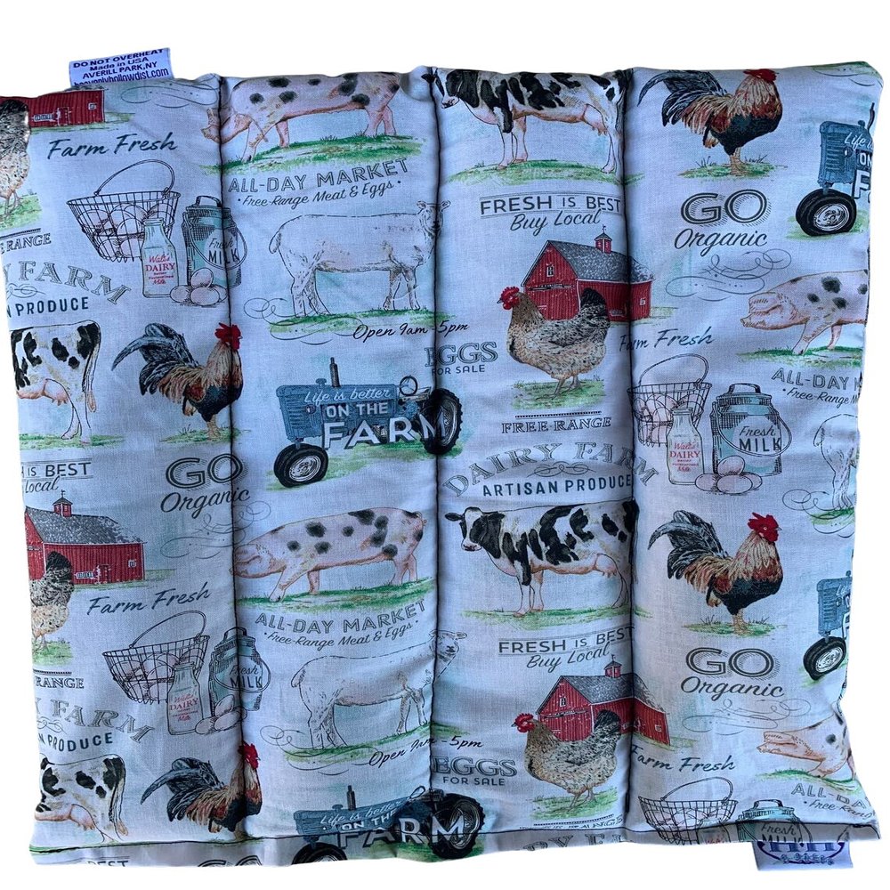 4 Chamber Lumbar Back, X Large, Hot Cold Pack, Herbal Pack, Heat Wrap, Organic, Flax Seed, Microwave Therapy, Farmers
