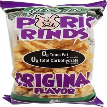Yoder's Original, BBQ, Hot & Spicy, Salt & Vinegar or Chili Lime Pork Rinds (Chicharrones), 3.5 oz. Bags (Original, 3 Bags)