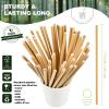 [1000 Count] Disposable Paper Drinking Straws, Brown Kraft, 7.75" x0.24" - Eco-friendly view 2