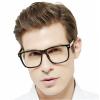 MARE AZZURO Extra Large Square Reading Glasses Men Oversized Readers Big Face 1.0 1.25 1.5 1.75 2.0 2.25 2.5 2.75 3.0 3.5 4.0 5.0 6.0 (Black, 5.00) view 2