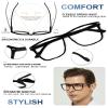 MARE AZZURO Extra Large Square Reading Glasses Men Oversized Readers Big Face 1.0 1.25 1.5 1.75 2.0 2.25 2.5 2.75 3.0 3.5 4.0 5.0 6.0 (Black, 5.00) view 4