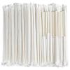 [1000 Counts] White Paper Straws Wrapped Individually for Drinking - 7.75" x0.24" - Restaurant Pack view 1