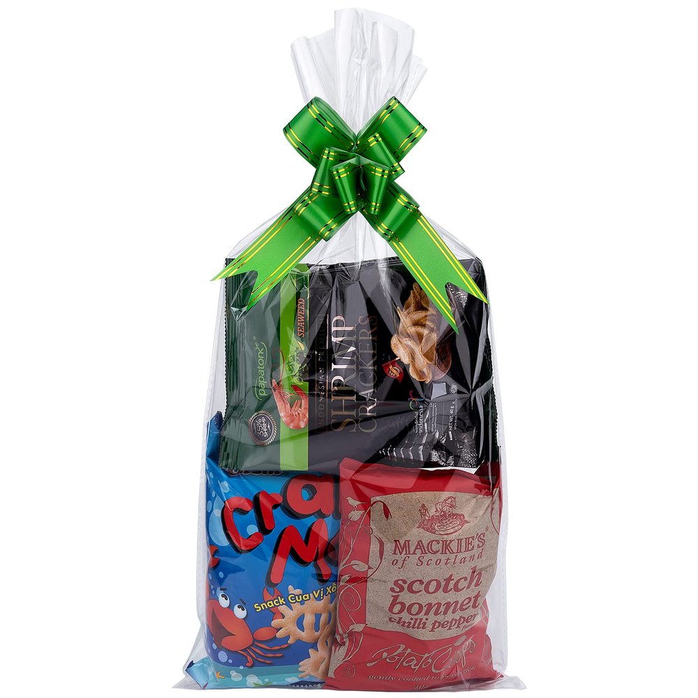 Awpeye 25 Pack Cellophane Gift Bags, 9x20 Inches, Clear, 2 Mil Thick, Perfect for Mugs, Wine Bottles, Small Baskets, Versatile Occasion