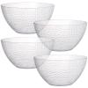 Suwimut 4 Pack Clear Plastic Serving Bowls, 135 OZ Large Round Plastic Bowls, 10 Inch Disposable Reusable Salad Mixing Bowl Buffet Containers for Catering, Party, Salad, Fruit, Chips, Popcorn, Snack view 1