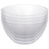 Suwimut 4 Pack Clear Plastic Serving Bowls, 135 OZ Large Round Plastic Bowls, 10 Inch Disposable Reusable Salad Mixing Bowl Buffet Containers for Catering, Party, Salad, Fruit, Chips, Popcorn, Snack view 3