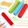 Eersida 6 Pieces Sensory Chew Pencil Toppers Set Chewable Pencil Toppers Chew Toys for Sensory Kids Boys and Girls, Oral Motor Needs(Red, Blue, Green) view 2