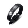 AOAMID Medical Alert Bracelets for Men Women Adjustable Free Engraving Sport Silicone Medical ID Bracelets 8.5 Inches (Black-warfarin) view 1