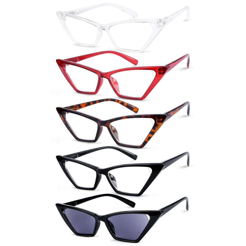 Eyekepper 5-pack Cat Eye Reading Glasses Women Oversized Readers +3.50